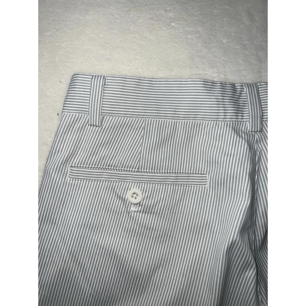 Nike Golf Shorts Striped Flat Front Mens Performance Golf Blue White‎